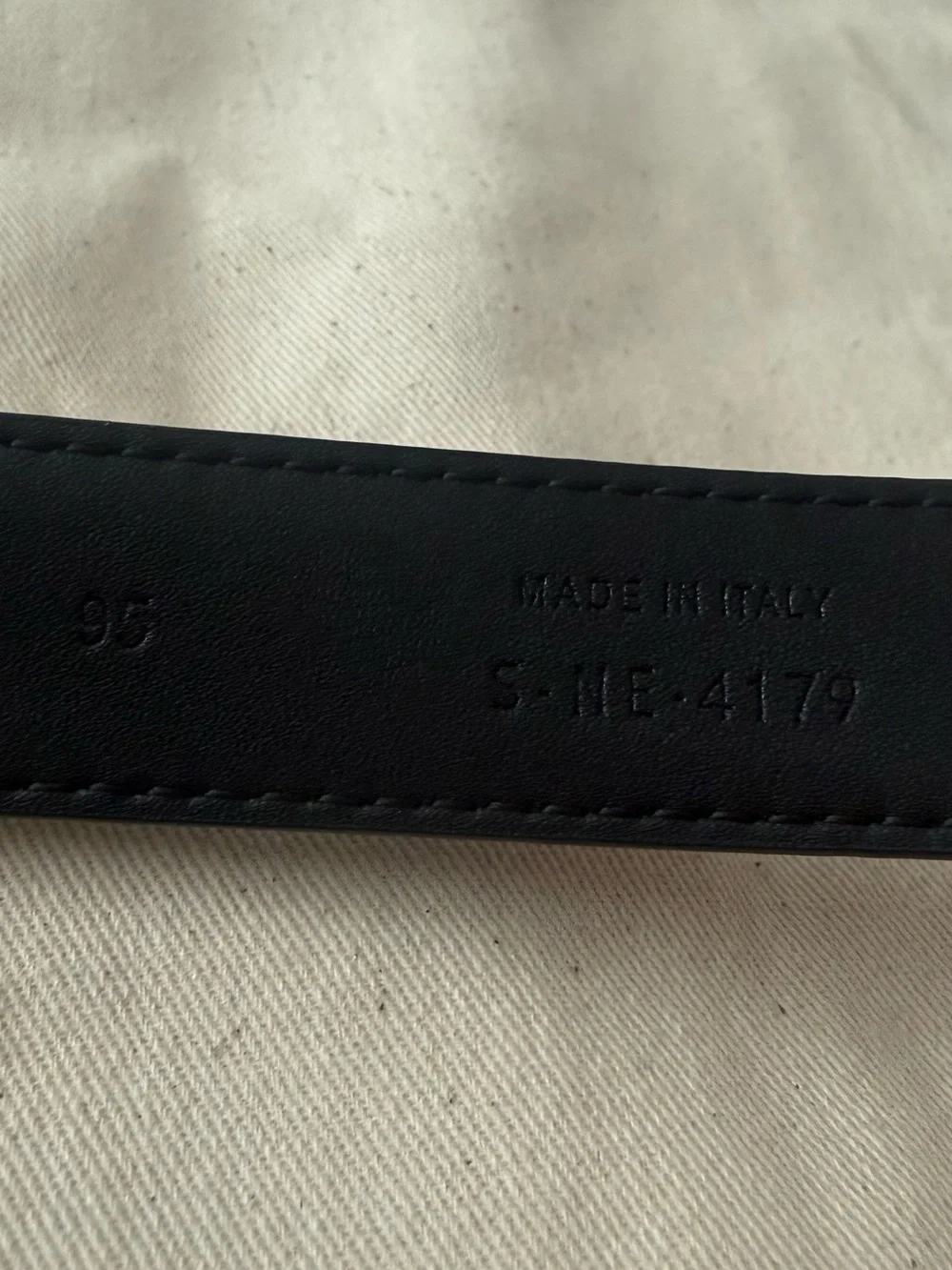 Celine Black Leather Belt with Gold Triomphe Buckle